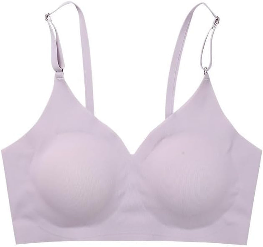 High Impact Sports Bras for Women V Neck Bra Padded Seamless Adjustable Straps Bralettes Everyday Basic Sleep Bras