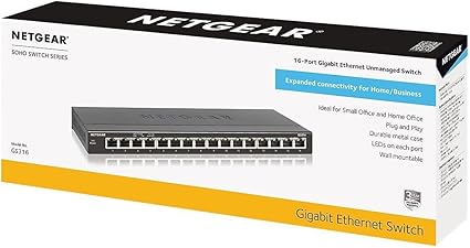 NETGEAR 16-Port Gigabit Ethernet Unmanaged Switch (GS316)