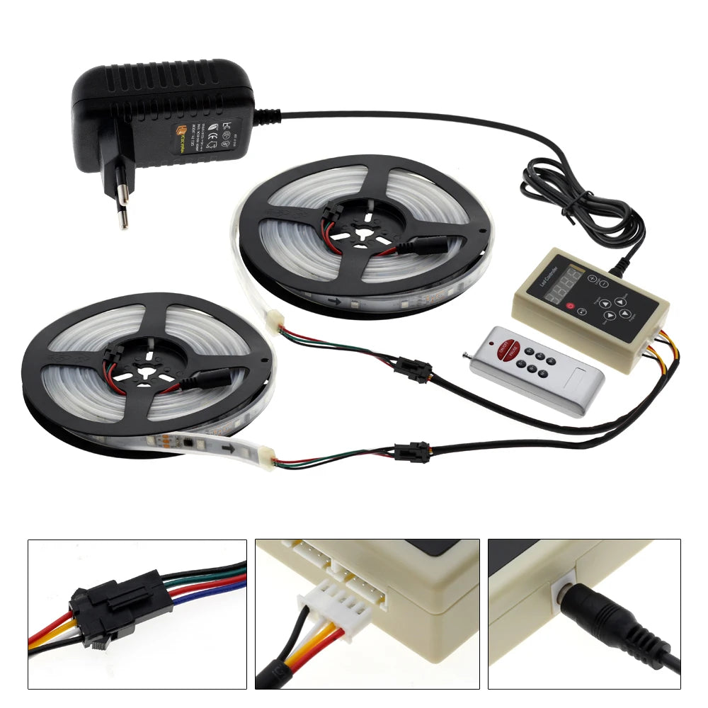 LED Horse Race Light 1903 RGB Color Runing Changeable LED Strip 5M 10M +133 Program RF Controller Holiday Decoracion Fairy Light
