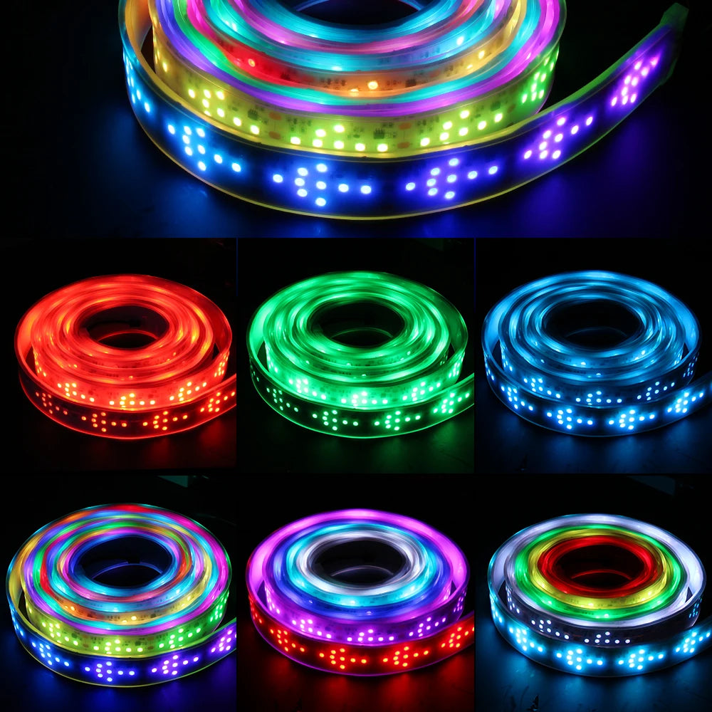 LED Horse Race Light 1903 RGB Color Runing Changeable LED Strip 5M 10M +133 Program RF Controller Holiday Decoracion Fairy Light