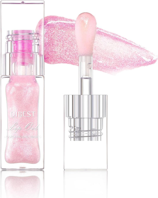 Cosmetics Color Changing Lip Oil V2, Magic Color Changing Lip Oil Cosmetics, Plumping Lip Oil Moisturizing Lip Gloss, Long Lasting Lip Glow Oil Non-Sticky Warm Change Glitter Lip Tint (Pack of 1)