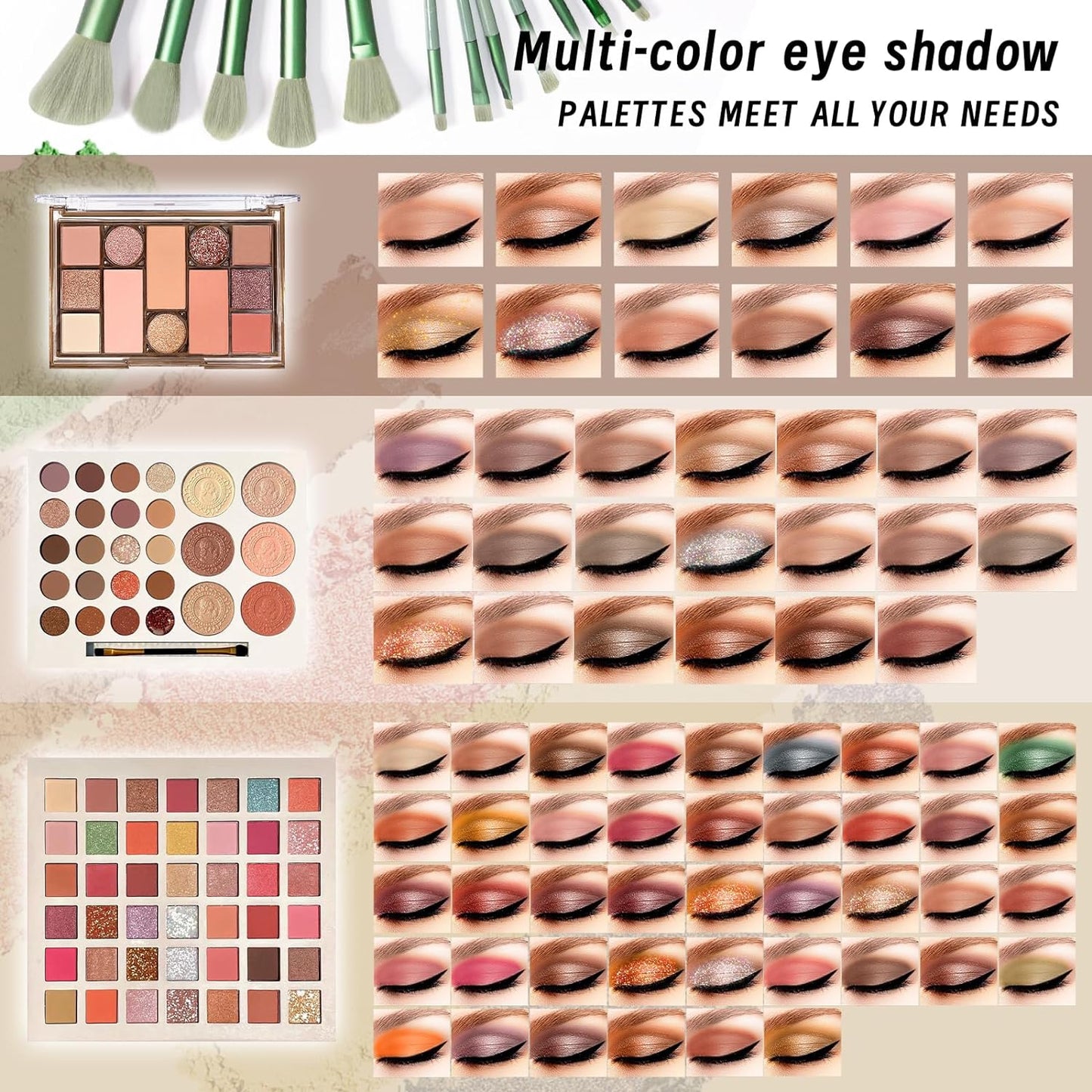 Makeup Set, Makeup Kit for Women Girls Teens Full Kit, Makeup Present Set for Beginners and Professionals Include Eyeshadow Palettes, Foundation, Liquid Lipsticks Set